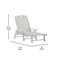 Flash Furniture White Adjustable Chaise Lounger with Cupholder LE-HMP-2017-414-WT-GG - alternate 4